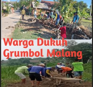 Warga Masyarakat Dukuh Grumbol Malang Antusias Kerja Bakti , Guna Menyongsong   Musim Panen