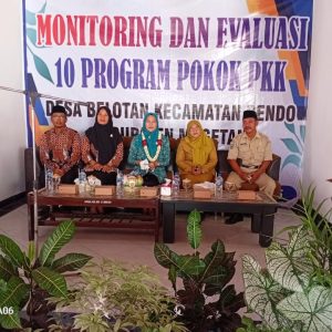 Monitoring Dan Evaluasi 10 Program Pokok PKK Desa Belotan Berjalan Dengan Lancar.