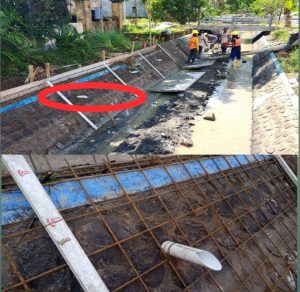 Bangkit Group  :  Proyek Tanggul Irigasi Air  Di Duga   Terkait Resapan Tidak  Berfungsi .