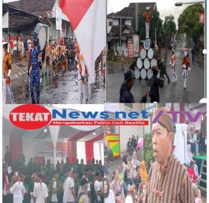 Masyarakat Panekan ,,Pekik Merdeka  ,Merdeka Dan Merdeka ,dalam Menyambut Pawai   HUT RI ke 80 .Bersatu ,Berdaulat ,Rakyat Sejahtera ,Indonesia Maju